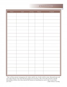 Forms Friday: Contacts